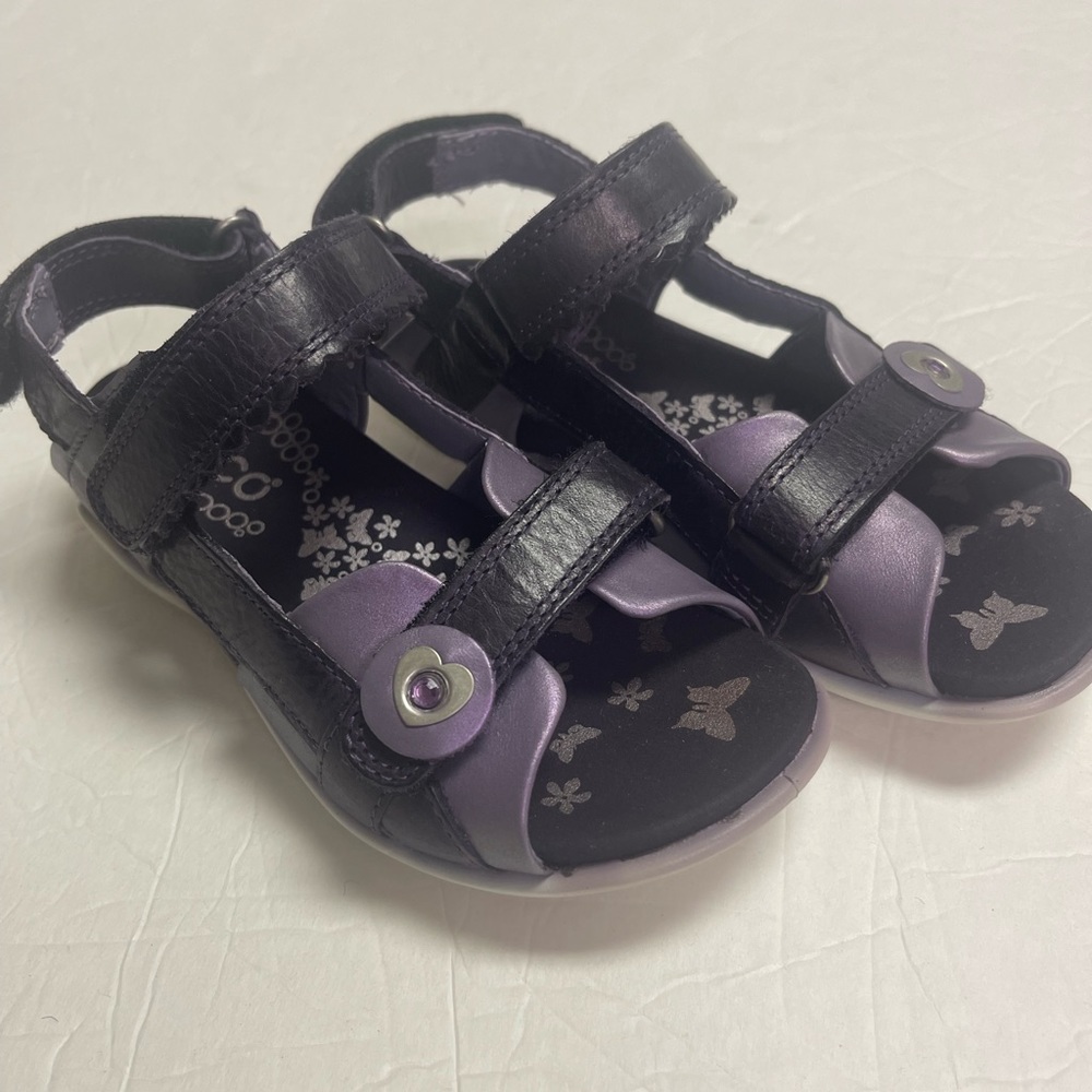 Girls ECCO Sandal Size 13US/30EU Purple Metallic